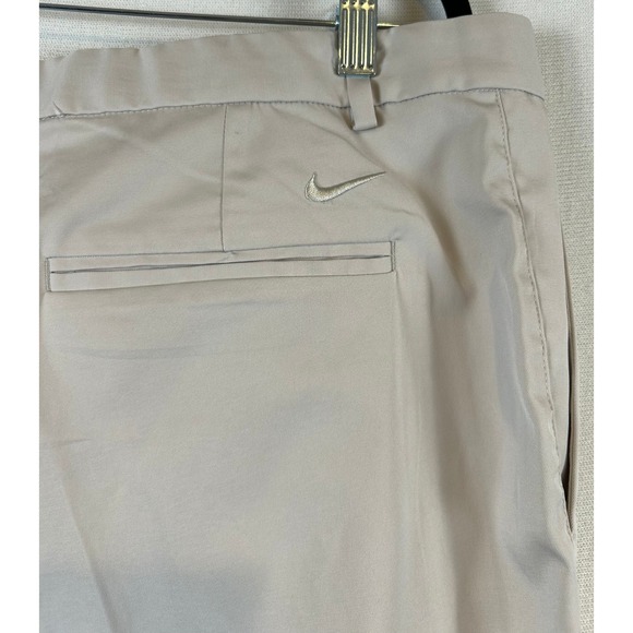 Nike Dri-Fit Golf Pants Mens 40x32 Khaki Flat Front Performance Stretch Chino - Picture 3 of 8